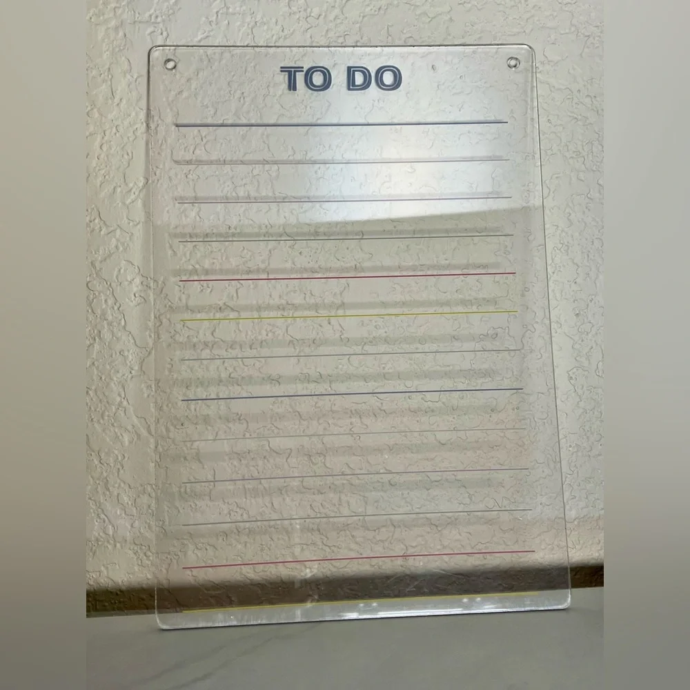 NEW Clear Acrylic To-Do List Board